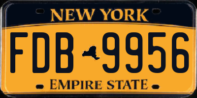 NY license plate FDB9956