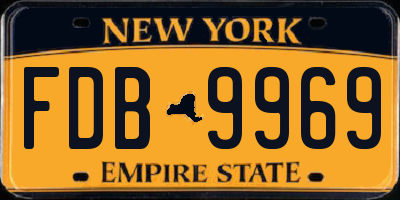 NY license plate FDB9969