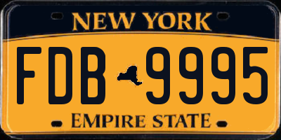 NY license plate FDB9995