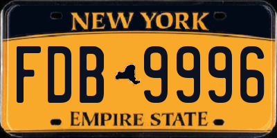 NY license plate FDB9996