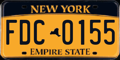 NY license plate FDC0155