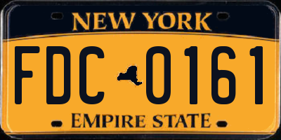 NY license plate FDC0161