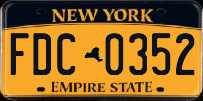 NY license plate FDC0352