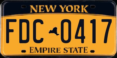 NY license plate FDC0417