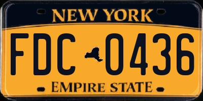NY license plate FDC0436