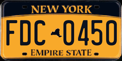 NY license plate FDC0450