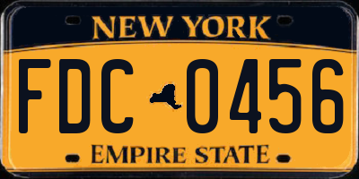 NY license plate FDC0456