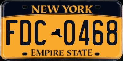 NY license plate FDC0468