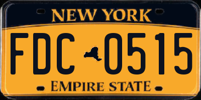NY license plate FDC0515