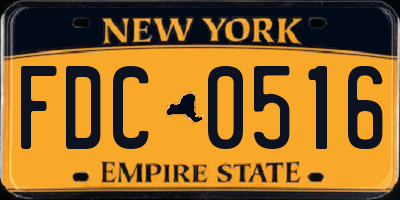 NY license plate FDC0516