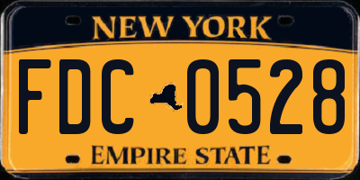 NY license plate FDC0528