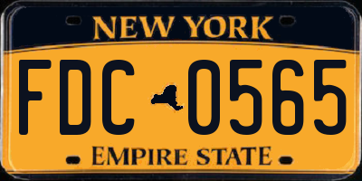 NY license plate FDC0565