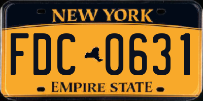 NY license plate FDC0631
