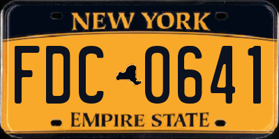 NY license plate FDC0641