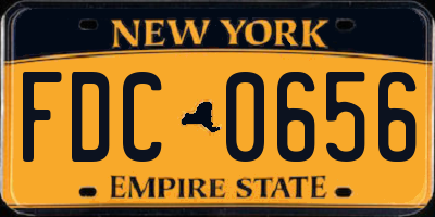 NY license plate FDC0656
