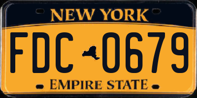 NY license plate FDC0679