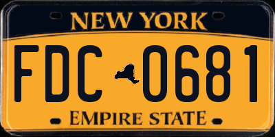 NY license plate FDC0681
