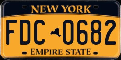 NY license plate FDC0682