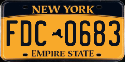 NY license plate FDC0683
