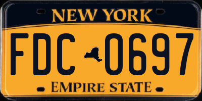 NY license plate FDC0697