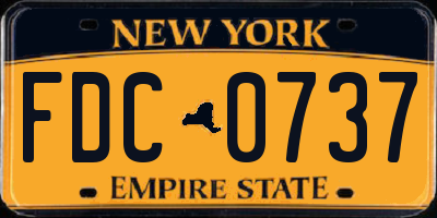 NY license plate FDC0737