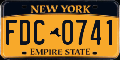 NY license plate FDC0741