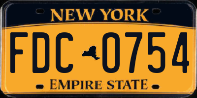 NY license plate FDC0754