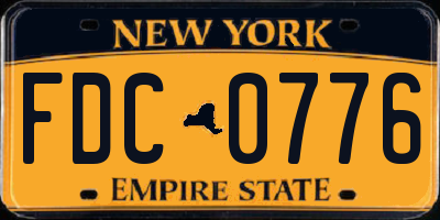 NY license plate FDC0776