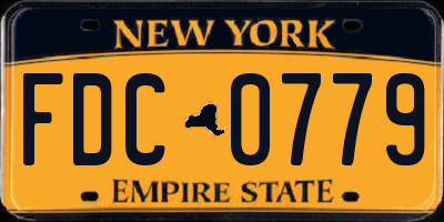 NY license plate FDC0779