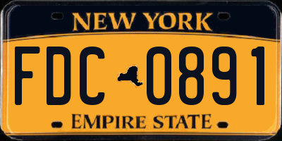 NY license plate FDC0891