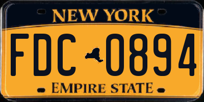 NY license plate FDC0894