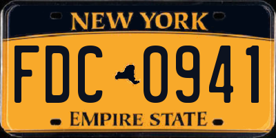 NY license plate FDC0941
