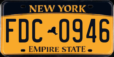 NY license plate FDC0946