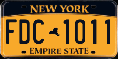 NY license plate FDC1011