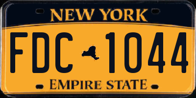 NY license plate FDC1044