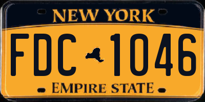 NY license plate FDC1046
