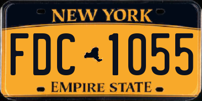 NY license plate FDC1055