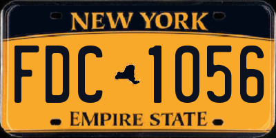 NY license plate FDC1056