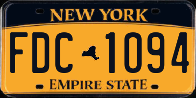 NY license plate FDC1094