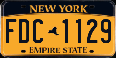 NY license plate FDC1129