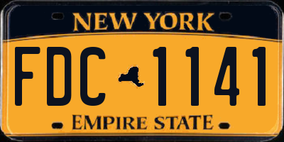 NY license plate FDC1141
