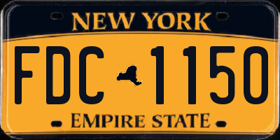 NY license plate FDC1150