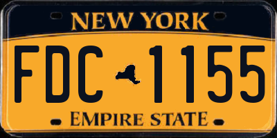 NY license plate FDC1155