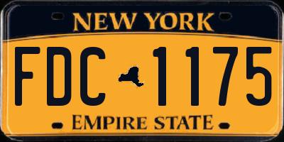 NY license plate FDC1175