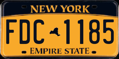 NY license plate FDC1185
