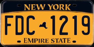 NY license plate FDC1219