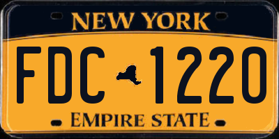 NY license plate FDC1220