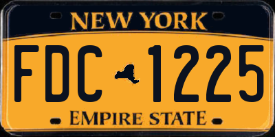 NY license plate FDC1225
