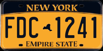 NY license plate FDC1241