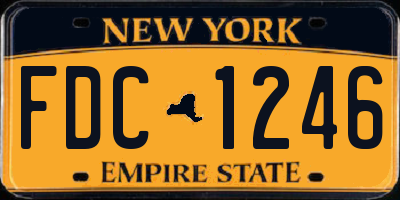 NY license plate FDC1246